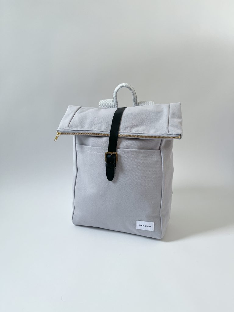 Souleway Rucksack Foldtop grau Frontansicht